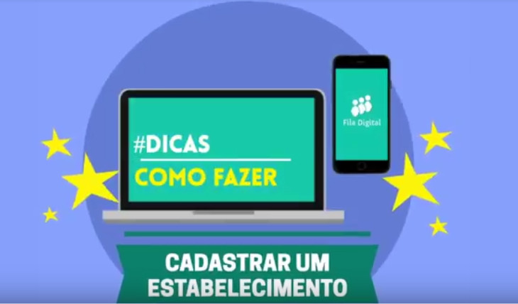 Demonstração de como criar conta para estabelecimento